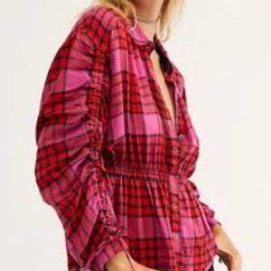 Free People Plaid Shirt NWT flannel